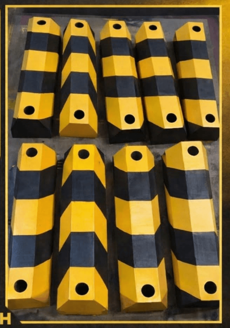 Rubber Corner Guard Yellow Black Grid